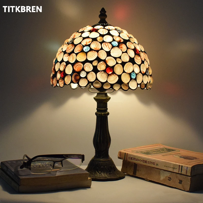 Retro Tiffany Shell Lamp Shade Table Lamp Handmade Decoration Bedroom Living Room LED Desk Light Home Beautiful Lighting 20/30cm
Retro Tiffany Shell Lamp Shade Table Lamp Handmade Decoration Bedroom Living Room LED Desk Light Home Beautiful Lighting 20/30cm