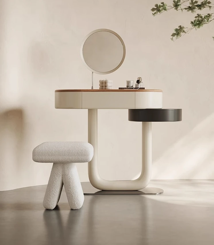 Design Italian minimalist dresser bedroom household small apartment high-end cream style makeup table
Design Italian minimalist dresser bedroom household small apartment high-end cream style makeup table