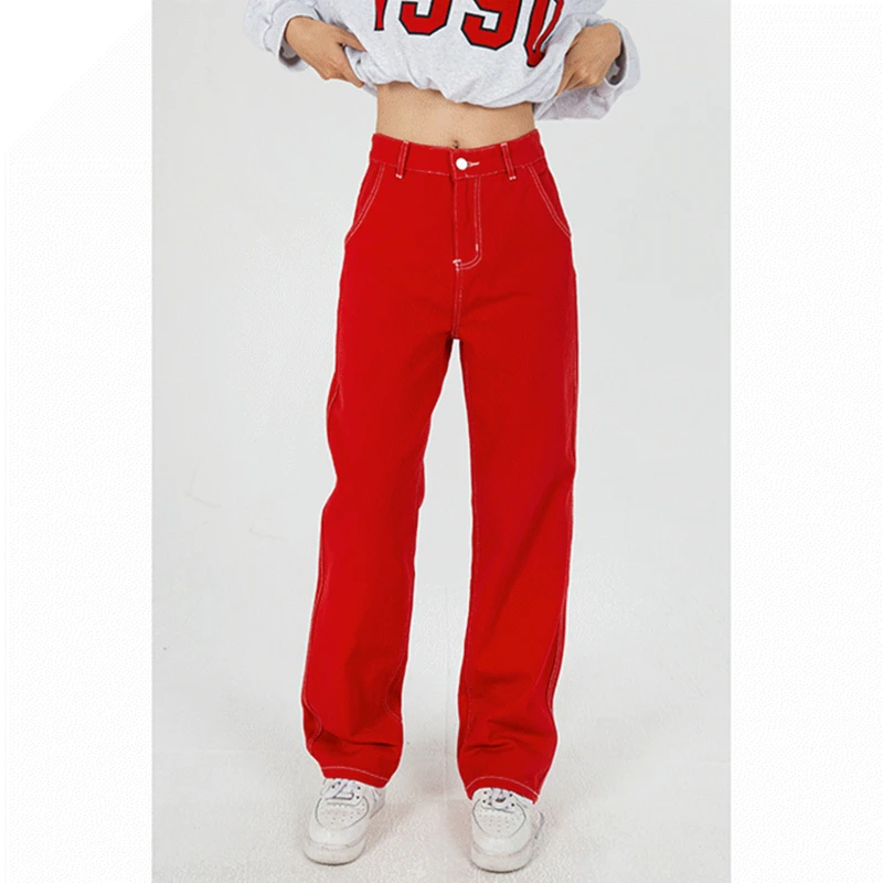 Plus Size Red High Waist Women's Jeans Wide Leg Baggy Chic Design Denim Pants Streetwear Vintage Summer Straight Jean Trouser
Plus Size Red High Waist Women's Jeans Wide Leg Baggy Chic Design Denim Pants Streetwear Vintage Summer Straight Jean Trouser