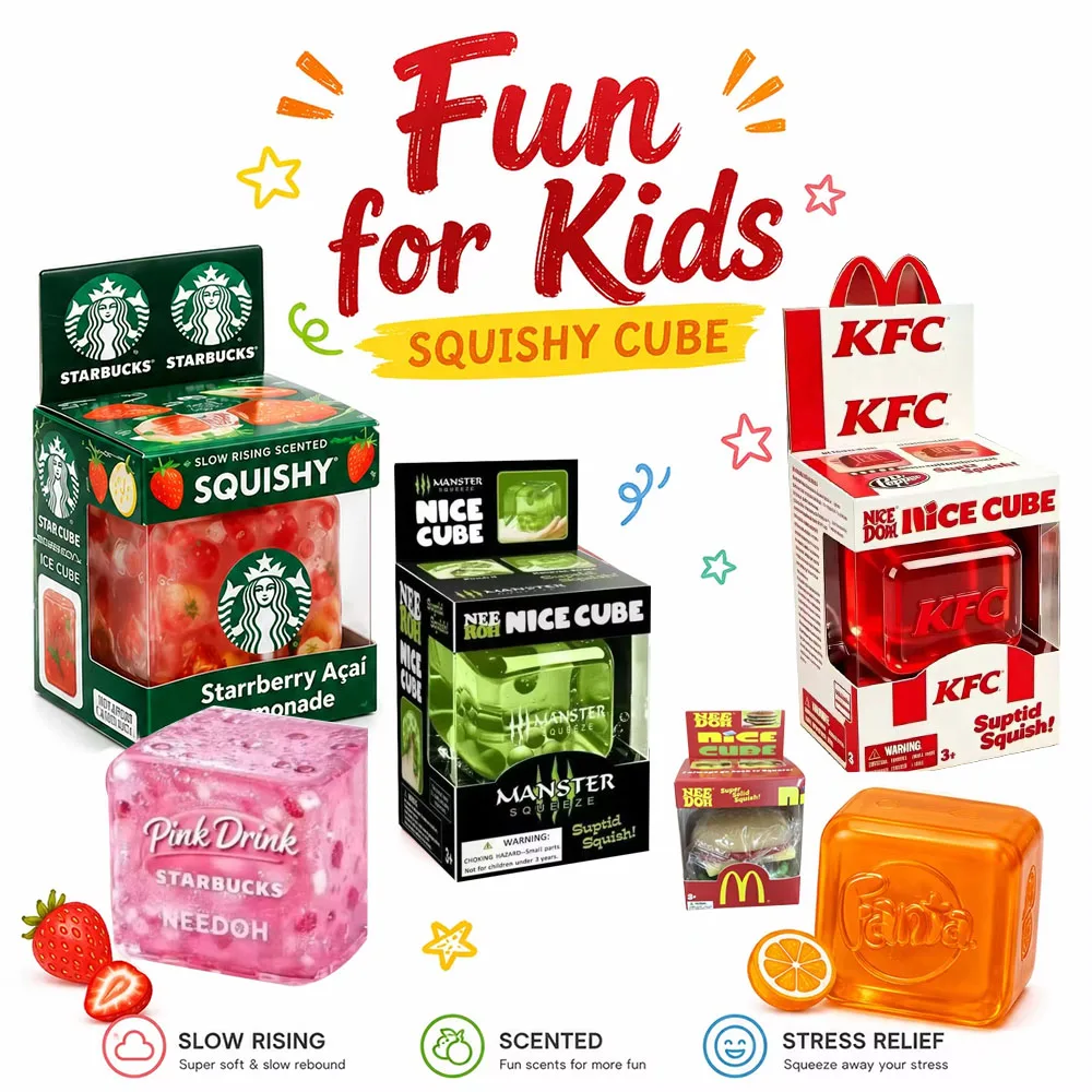 Needoh Nice Cube Sensory Stress Reliever Fidget Tool for Anxiety & Focus Sensory Cube Squeeze Squishy Toy for Adults & Kids Gift
Needoh Nice Cube Sensory Stress Reliever Fidget Tool for Anxiety & Focus Sensory Cube Squeeze Squishy Toy for Adults & Kids Gift