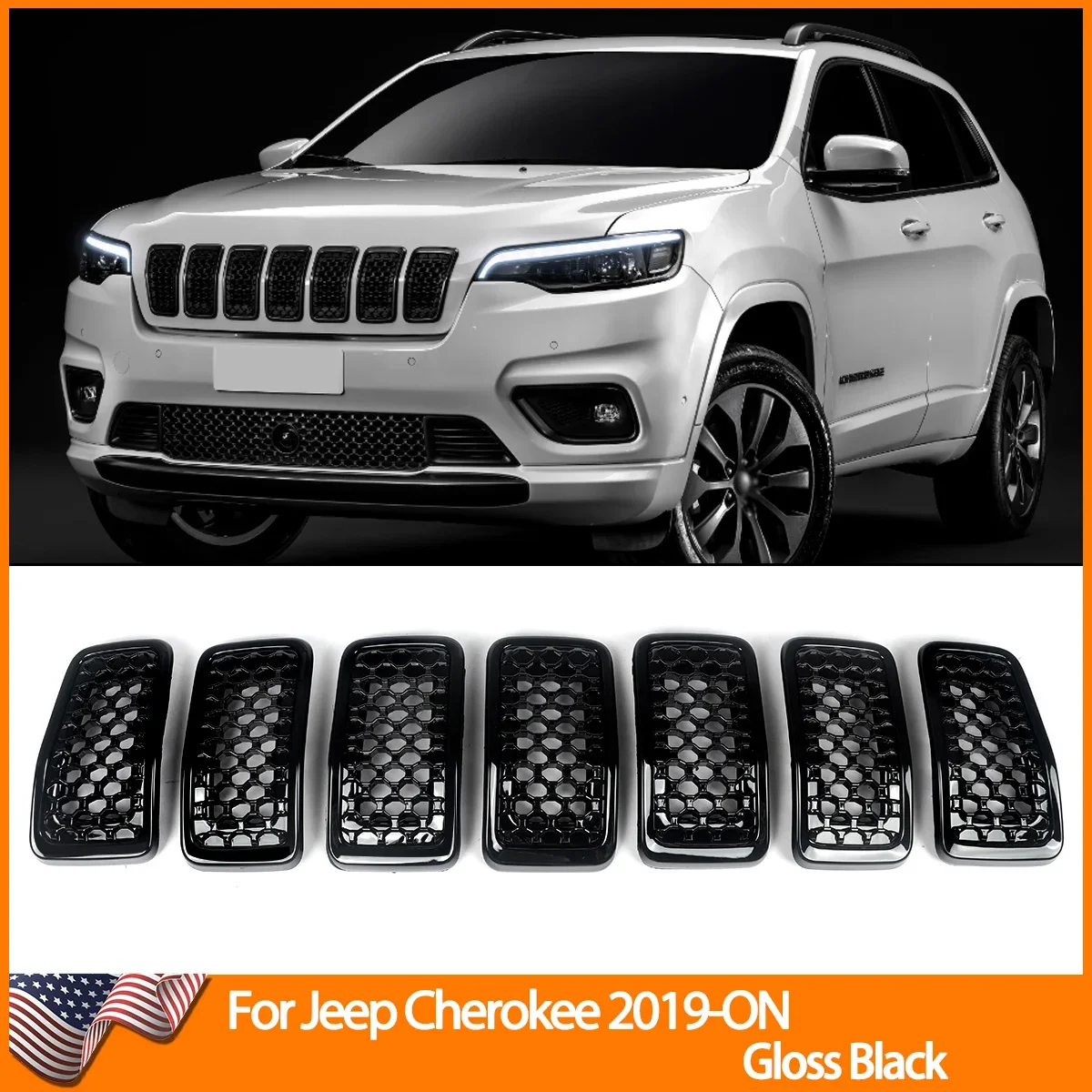 For Jeep Cherokee 2019-2021 Front Grill Inserts Honeycomb Mesh Cover Gloss Black
For Jeep Cherokee 2019-2021 Front Grill Inserts Honeycomb Mesh Cover Gloss Black