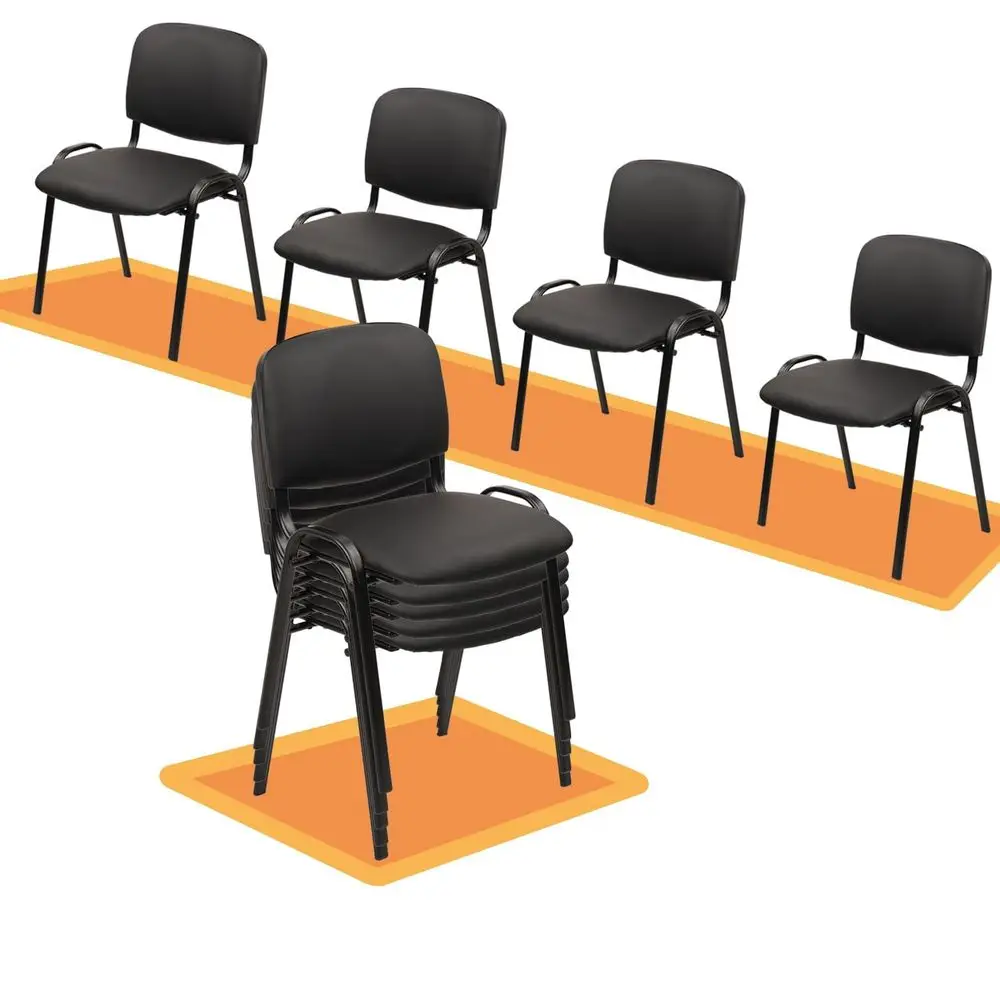 Stackable Waiting Room Chairs, PU Leather Guest Reception Chair with holstered Thickene Seat and Back Support, Stacking Chair
Stackable Waiting Room Chairs, PU Leather Guest Reception Chair with holstered Thickene Seat and Back Support, Stacking Chair