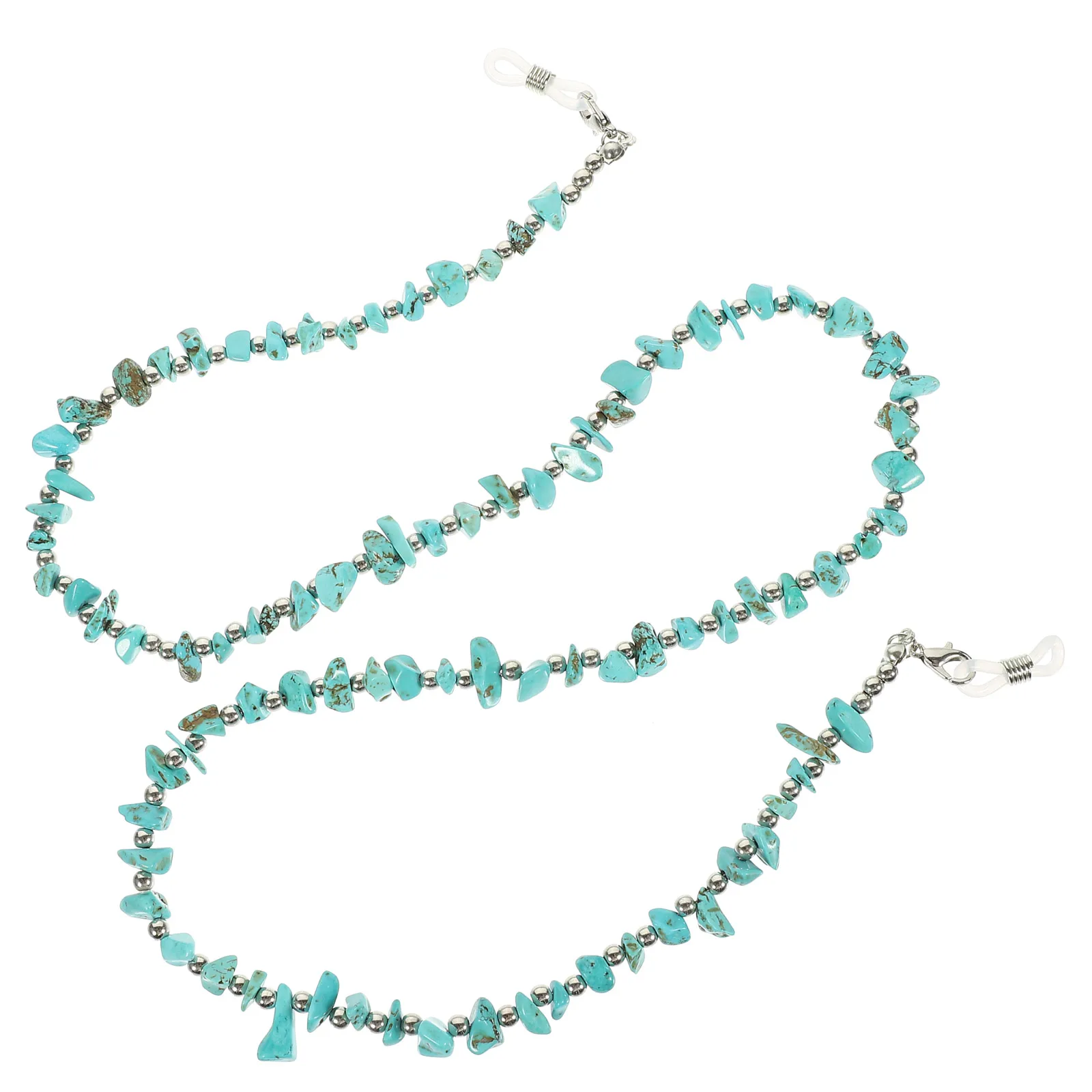 Irregular Turquoise Silicone Anti-slip Button Glasses Chain Eyeglass Accessories Replacement Strap for Women Men Suitable Most
Irregular Turquoise Silicone Anti-slip Button Glasses Chain Eyeglass Accessories Replacement Strap for Women Men Suitable Most