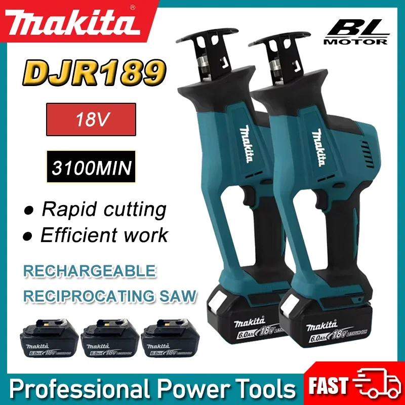 Аккумуляторная сабельная пила Makita DJR189, бесщеточная, перезаряжаемая, для резки дерева и металла, портативная, 18В
Аккумуляторная сабельная пила Makita DJR189, бесщеточная, перезаряжаемая, для резки дерева и металла, портативная, 18В