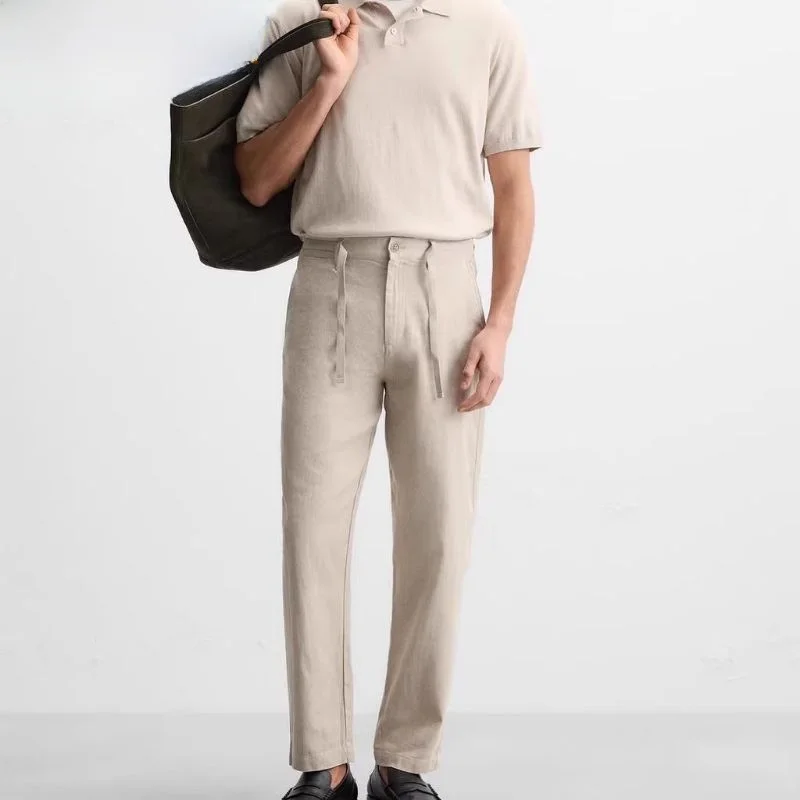 New 2025 Men's Casual Pants High Waist Comfortable Cotton Linen Blend Loose Straight Leg Long Trousers Busin Casual Sle
New 2025 Men's Casual Pants High Waist Comfortable Cotton Linen Blend Loose Straight Leg Long Trousers Busin Casual Sle