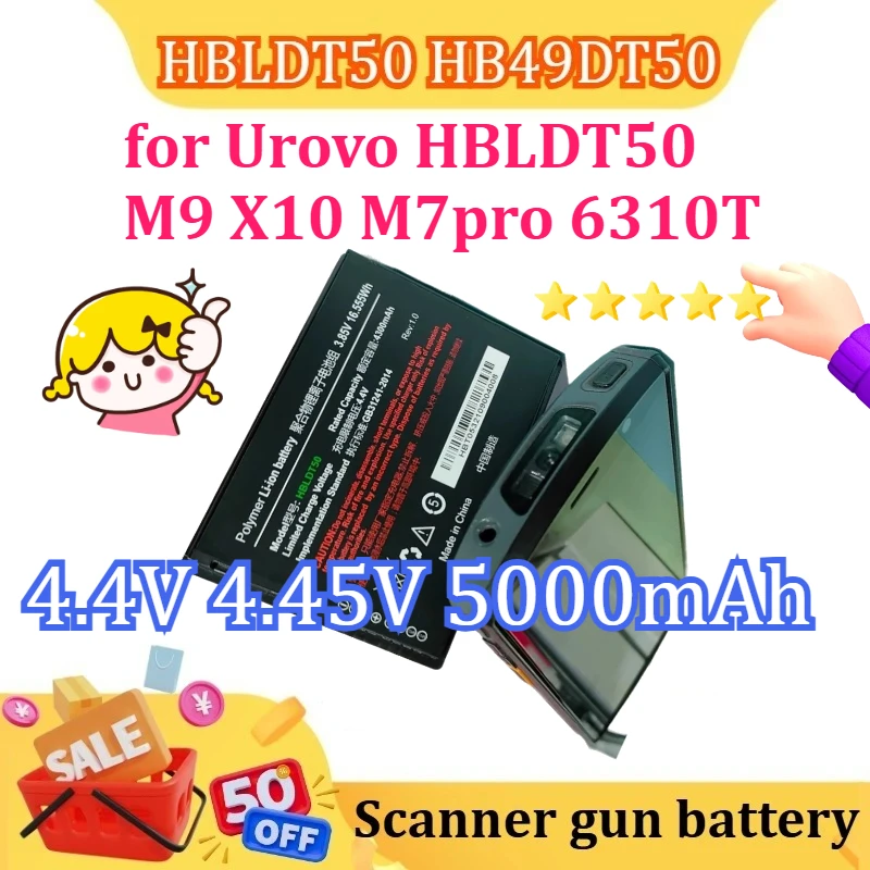New Battery for Urovo HBLDT50 M9 X10 M7pro 6310T HB49DT50 Scanning Gun PDA Battery 4.4V 4.45V 5000mAh
New Battery for Urovo HBLDT50 M9 X10 M7pro 6310T HB49DT50 Scanning Gun PDA Battery 4.4V 4.45V 5000mAh
