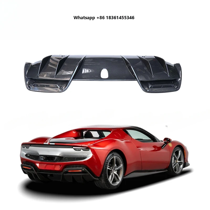 For 296 GTB GTS High-Quality Dry Carbon Fiber Rear Bumper Diffuser Trunk Spoiler
For 296 GTB GTS High-Quality Dry Carbon Fiber Rear Bumper Diffuser Trunk Spoiler