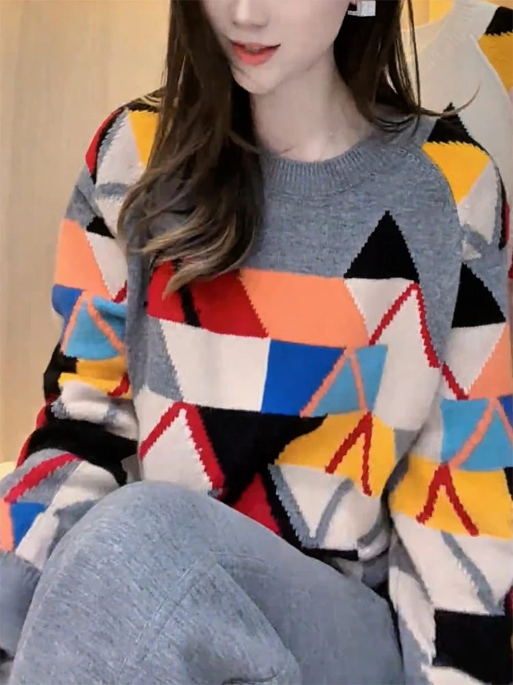 Корейский дизайн, круглая горловина, вязаный топ, цветной, стройнящий, женский, модный, осенне-зимний, больших размеров, удобный, длинный рукав
Корейский дизайн, круглая горловина, вязаный топ, цветной, стройнящий, женский, модный, осенне-зимний, больших размеров, удобный, длинный рукав