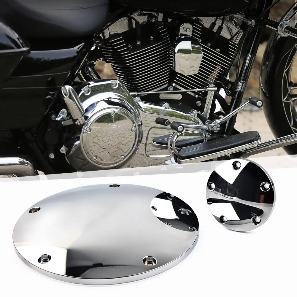 Motorcycle 5-Hole Smooth Domed Derby Timing Timer Cover for Harley Heritage Softail Road Glide Custom FLTRX & for '99-'17 Dyna
Motorcycle 5-Hole Smooth Domed Derby Timing Timer Cover for Harley Heritage Softail Road Glide Custom FLTRX & for '99-'17 Dyna