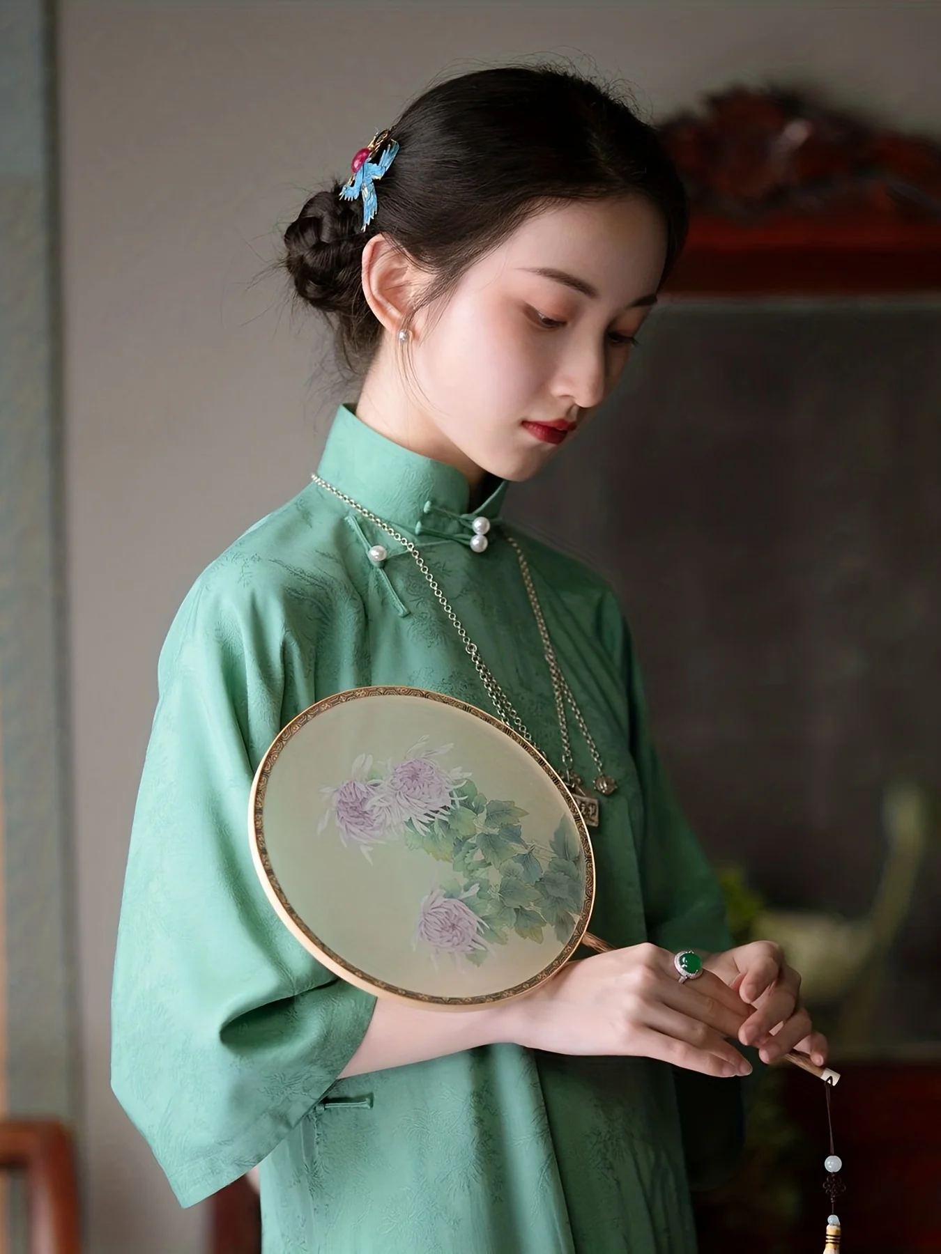 Solid Half Sleeve Cheongsam Dress Vintage Mandarin Collar Chinese Style Qipao Dress Women's Clothing
Solid Half Sleeve Cheongsam Dress Vintage Mandarin Collar Chinese Style Qipao Dress Women's Clothing