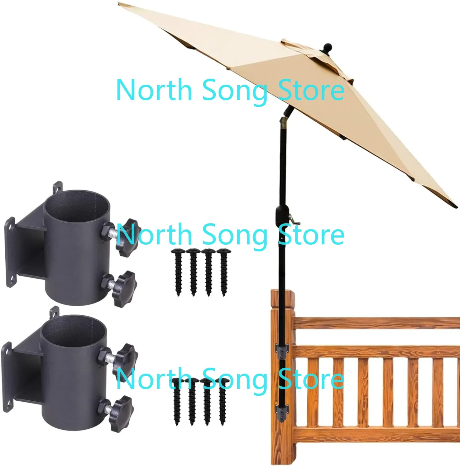 Patio Umbrella Holder Stand, Outdoor Sun Umbrella Holder Umbrella Clip Mounting Bracket for Patio Wood Railing, Outdoor Yard
Patio Umbrella Holder Stand, Outdoor Sun Umbrella Holder Umbrella Clip Mounting Bracket for Patio Wood Railing, Outdoor Yard
