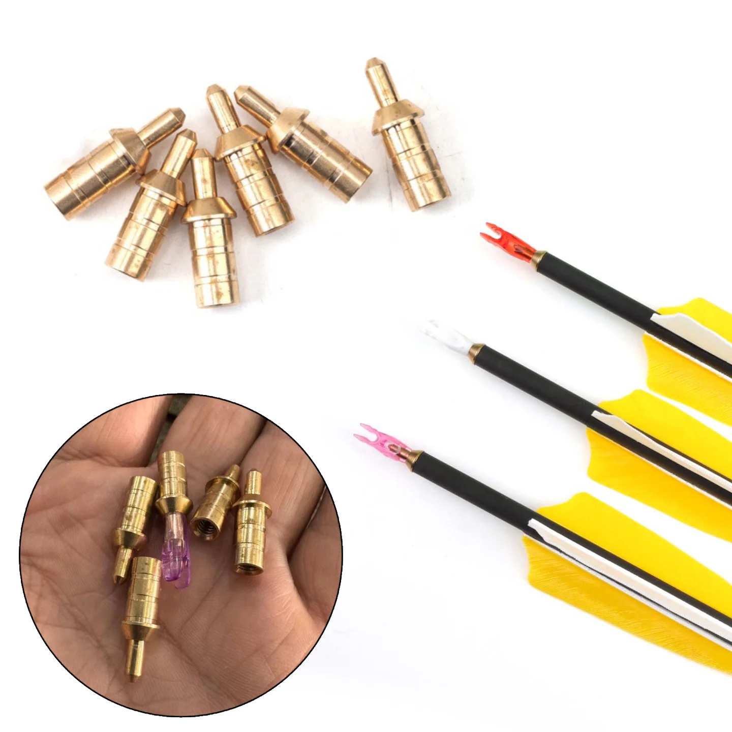 12Pcs Archery Copper Arrow Pins 50 Grains Fit ID 6.2mm Arrow Shaft Arrow Nock Connector Arrow Accessories
12Pcs Archery Copper Arrow Pins 50 Grains Fit ID 6.2mm Arrow Shaft Arrow Nock Connector Arrow Accessories
