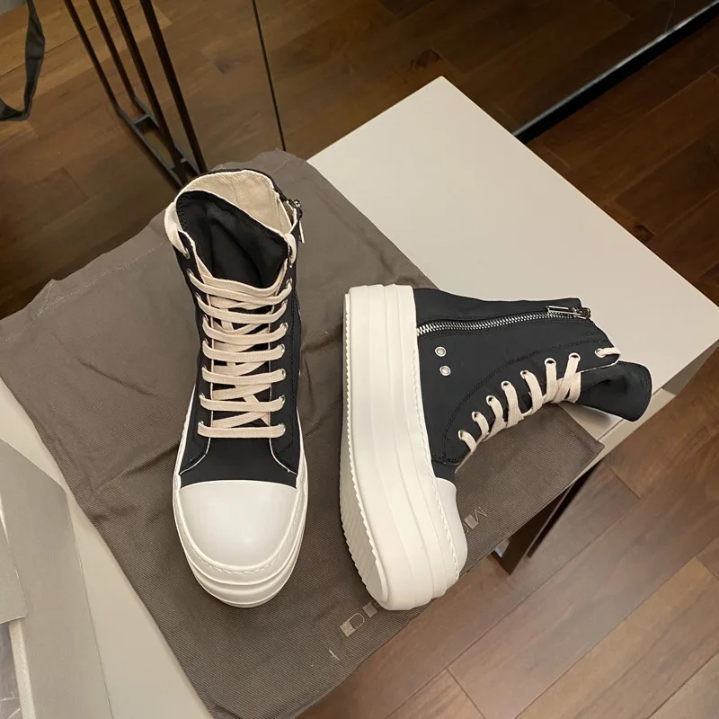 New Fashion Men Ankle Boots Fashion Thick Sole High Top Canvas Shoes Women Motorcycle Boots Casual Shoes Zapatos Botines
New Fashion Men Ankle Boots Fashion Thick Sole High Top Canvas Shoes Women Motorcycle Boots Casual Shoes Zapatos Botines