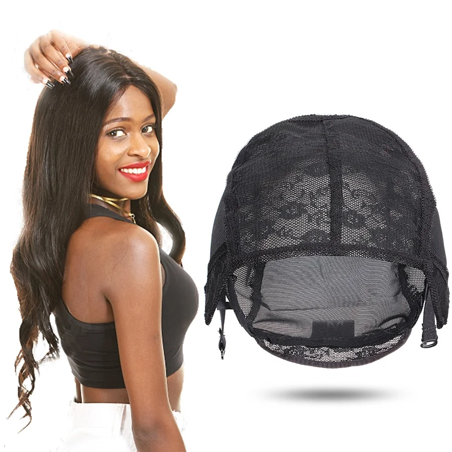 Adjustable Strap Double Layer Lace Net Wig Cap Black Weaving Wig with Hair Extension Tools
Adjustable Strap Double Layer Lace Net Wig Cap Black Weaving Wig with Hair Extension Tools