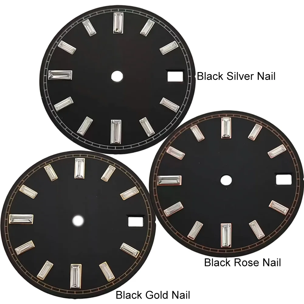 28.5mm Watch Dial for NH35 NH36 Movement Single Calender Crystal Index Watch Face Black Black/White/Blue/Rose/Gold Dial Parts
28.5mm Watch Dial for NH35 NH36 Movement Single Calender Crystal Index Watch Face Black Black/White/Blue/Rose/Gold Dial Parts