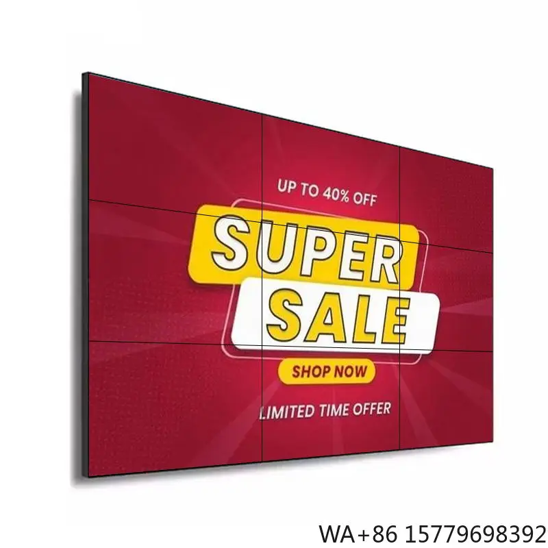 3x3 55 Inch LCD Video Wall Display with Floor Standing and Wall Mounted Bracket
3x3 55 Inch LCD Video Wall Display with Floor Standing and Wall Mounted Bracket