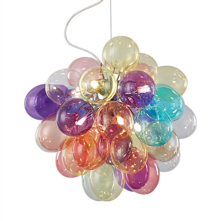 Nordic designer glass bubble children's room simple chandelier modern color bedroom restaurant clothing store balloon lamp
Nordic designer glass bubble children's room simple chandelier modern color bedroom restaurant clothing store balloon lamp