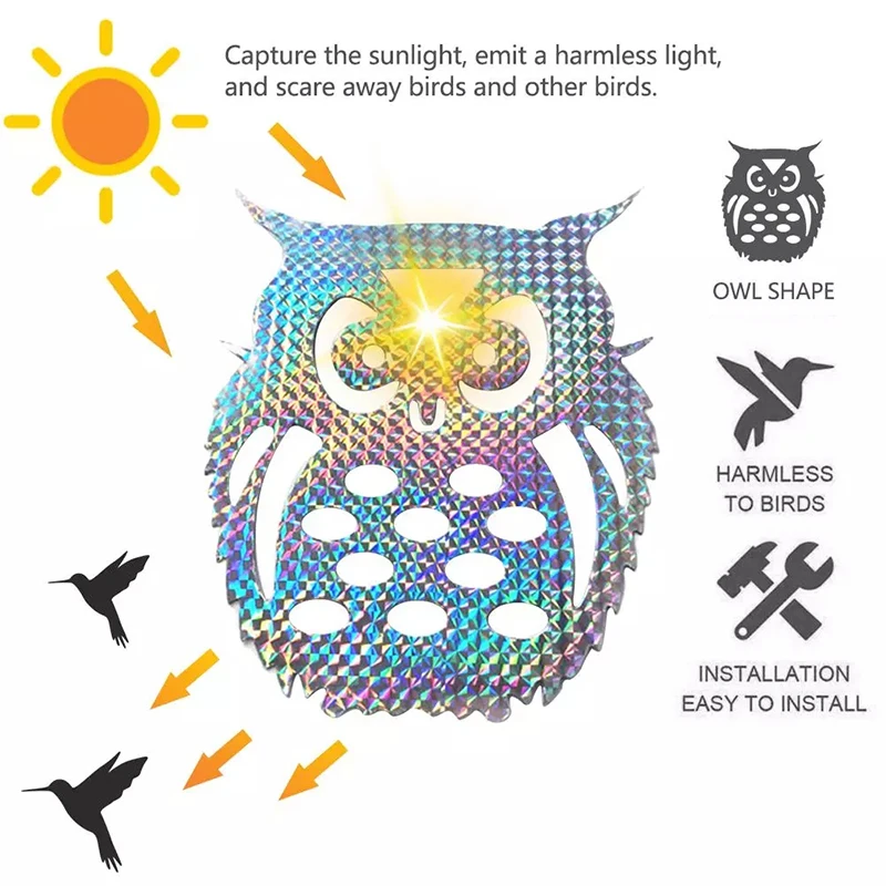 10pc Garden Laser Hanging Owl Scarecrow Owl Reflective Scare Bird Repellent Anti-Bird Device Repellent Thorn Spikes Net Fence
10pc Garden Laser Hanging Owl Scarecrow Owl Reflective Scare Bird Repellent Anti-Bird Device Repellent Thorn Spikes Net Fence