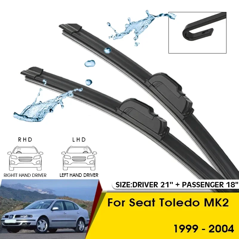 Car Wiper Blades For Seat Toledo MK2 1999-2004 Windshield Windscreen Front Window Blades 21"+18" Car Accessories
Car Wiper Blades For Seat Toledo MK2 1999-2004 Windshield Windscreen Front Window Blades 21"+18" Car Accessories