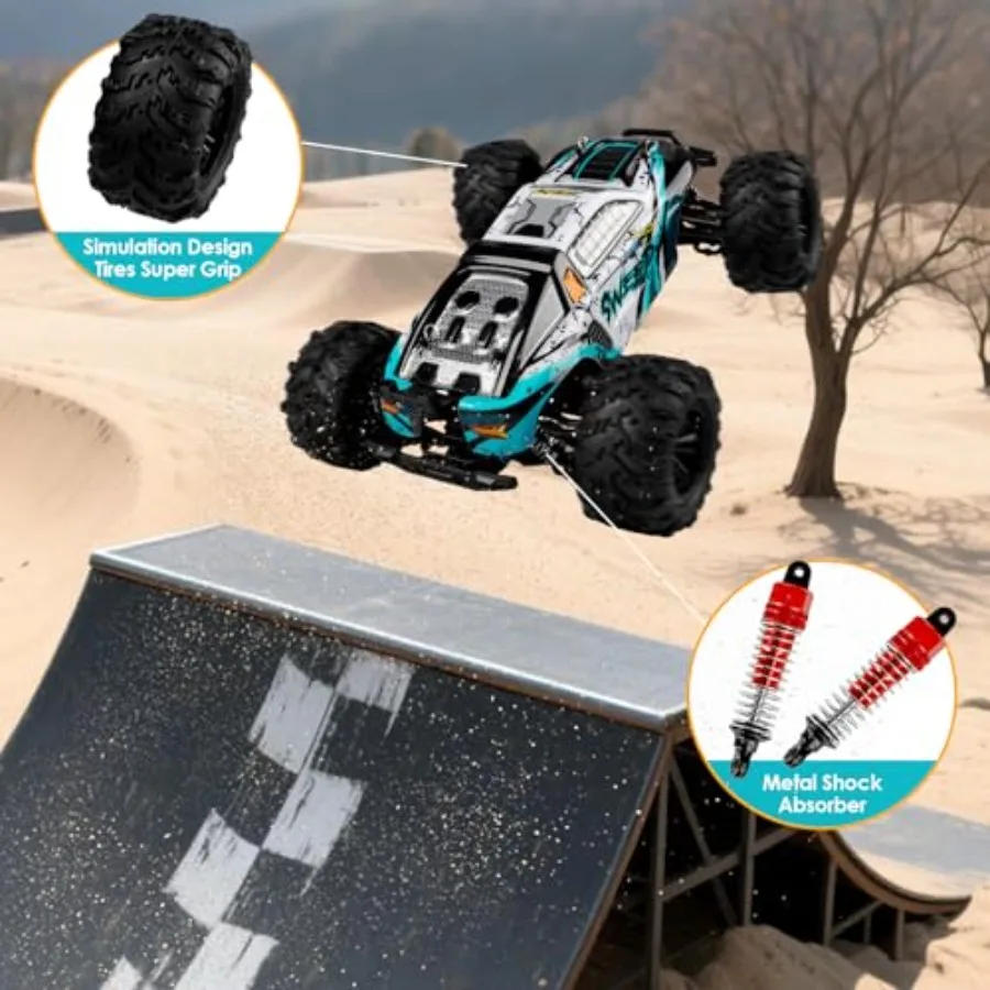 RC Car 1/16 Scale 4WD Brushless High-Speed Remote Control Car, All-Terrain Off-Road Truck, Black/Red, 65+ mph Speed
RC Car 1/16 Scale 4WD Brushless High-Speed Remote Control Car, All-Terrain Off-Road Truck, Black/Red, 65+ mph Speed