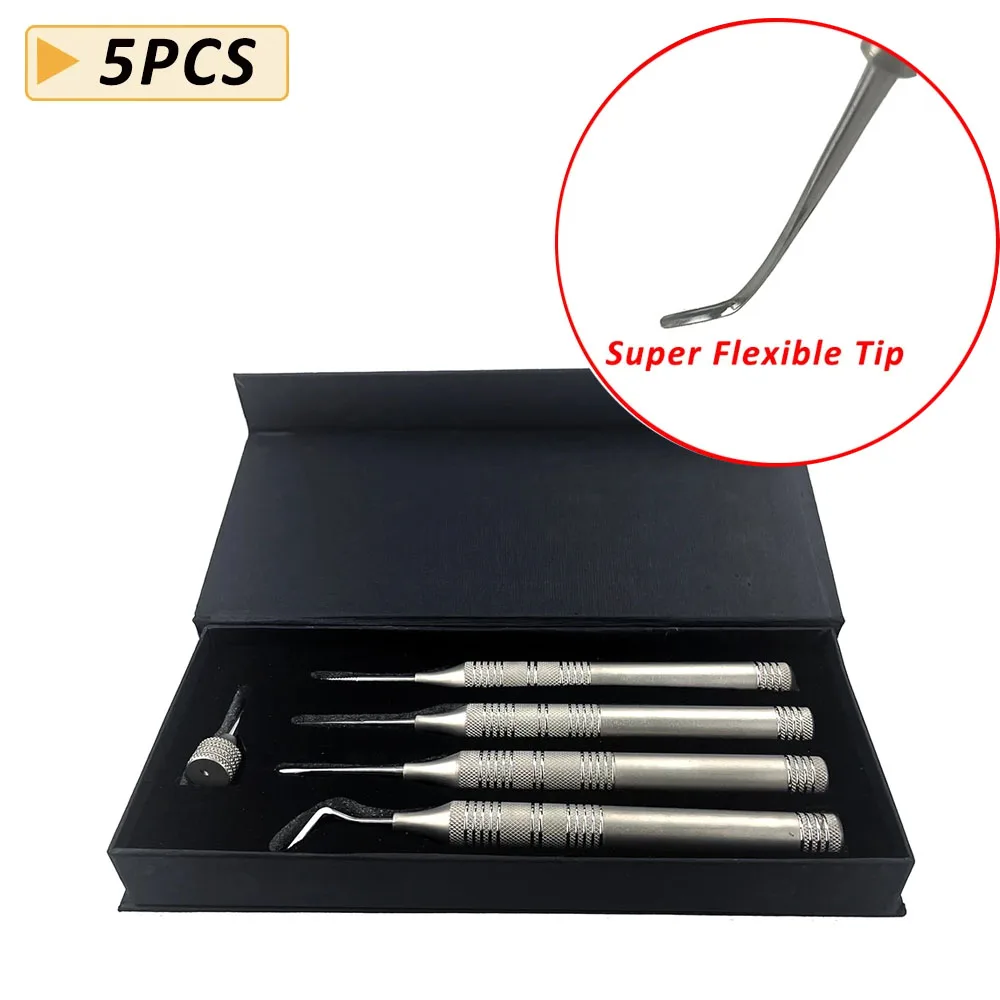 5Pcs Dental Tooth Extraction Titanium Tip Flex Periotome Power Tooth Extraction Screw Elevator Niti Flexible Periodontal
5Pcs Dental Tooth Extraction Titanium Tip Flex Periotome Power Tooth Extraction Screw Elevator Niti Flexible Periodontal