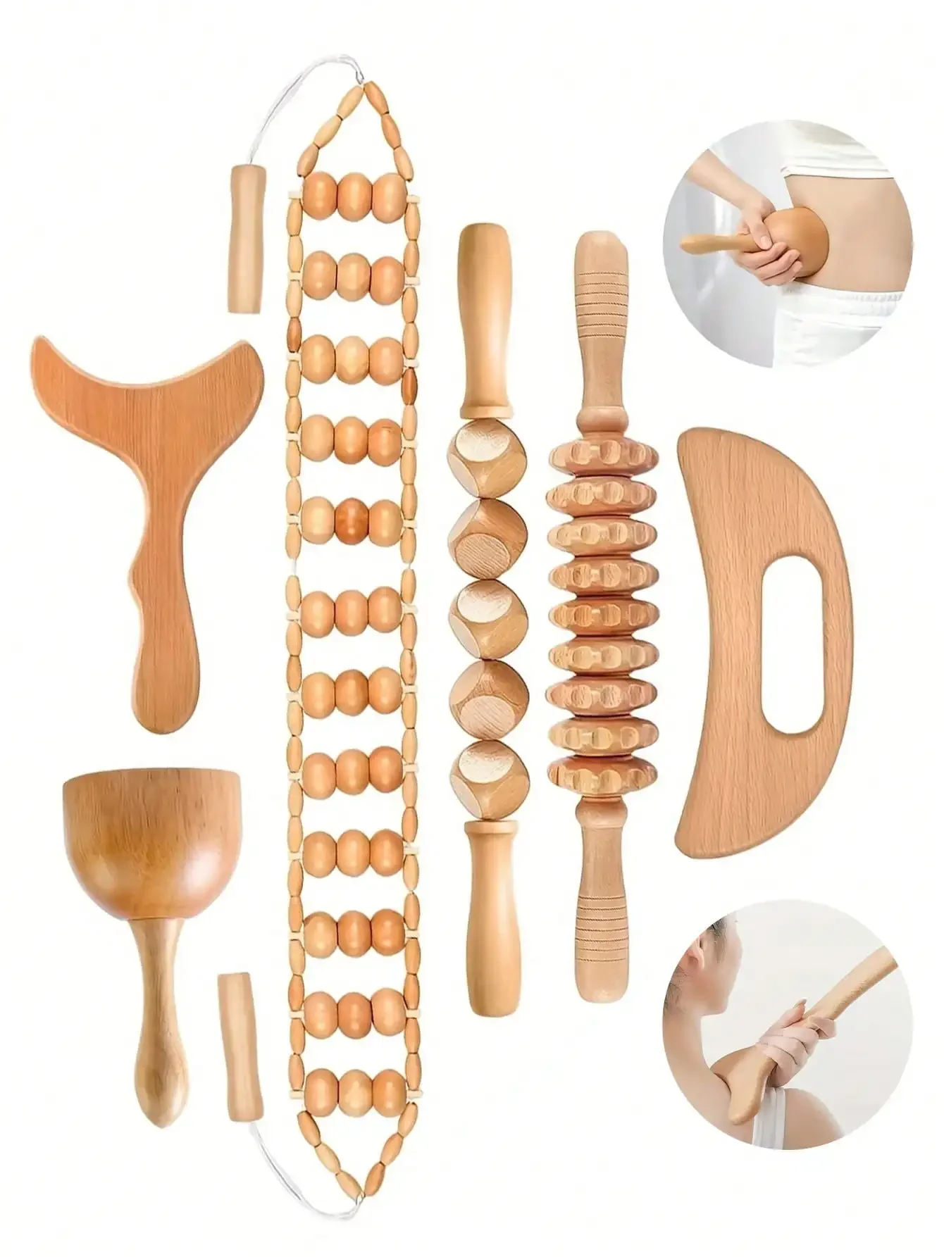 1/6/7pcs Wood Therapy Massage Tool Lymphatic Drainage Massager Kit Professional Body Cellulite Massager For Body
1/6/7pcs Wood Therapy Massage Tool Lymphatic Drainage Massager Kit Professional Body Cellulite Massager For Body