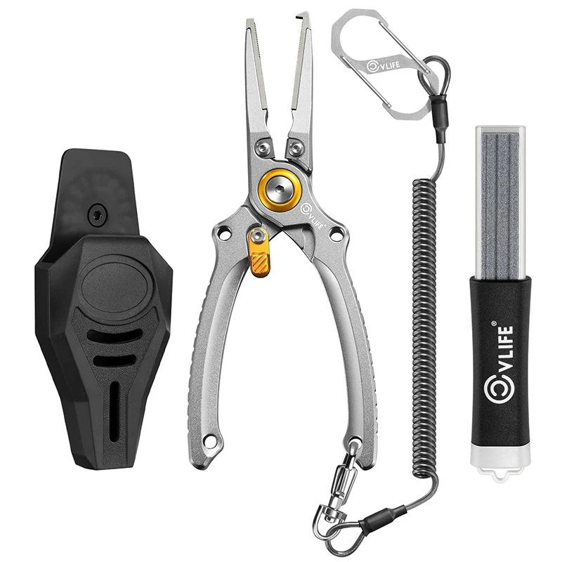 CVLIFE Fishing Pliers, Saltwater Hook Remover Kit, 7.5 Inch Aluminum Split Ring Pliers for Fishing with 17-4 PH Stainless Jaws
CVLIFE Fishing Pliers, Saltwater Hook Remover Kit, 7.5 Inch Aluminum Split Ring Pliers for Fishing with 17-4 PH Stainless Jaws