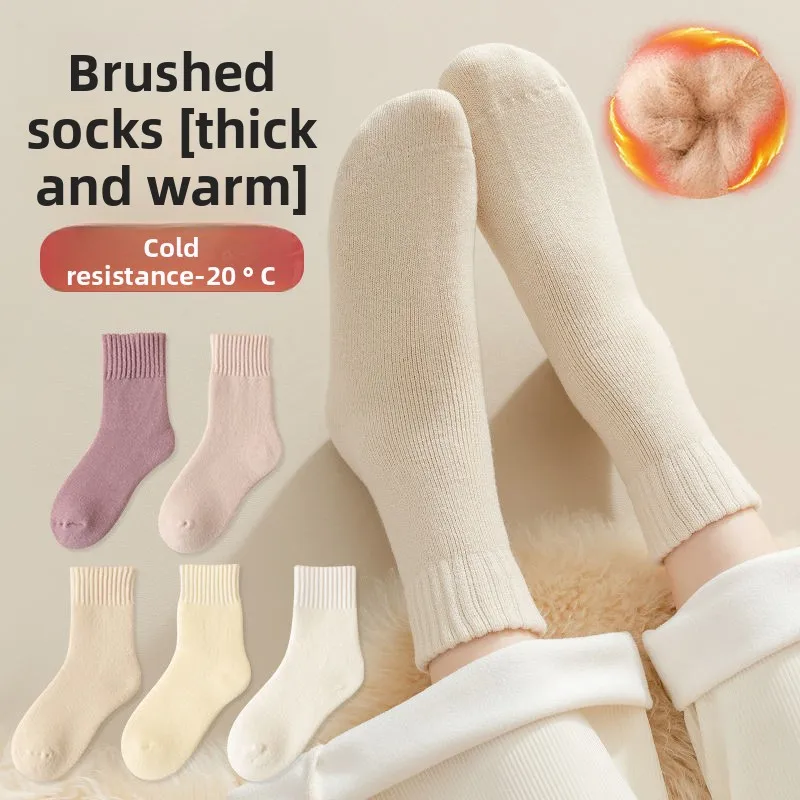 1/3 Pairs Women Socks Wool Autumn Winter Warm Snow Markron Color Thick Plush Hairy Soft Postpartum Stockings Floor Sleep Socks
1/3 Pairs Women Socks Wool Autumn Winter Warm Snow Markron Color Thick Plush Hairy Soft Postpartum Stockings Floor Sleep Socks