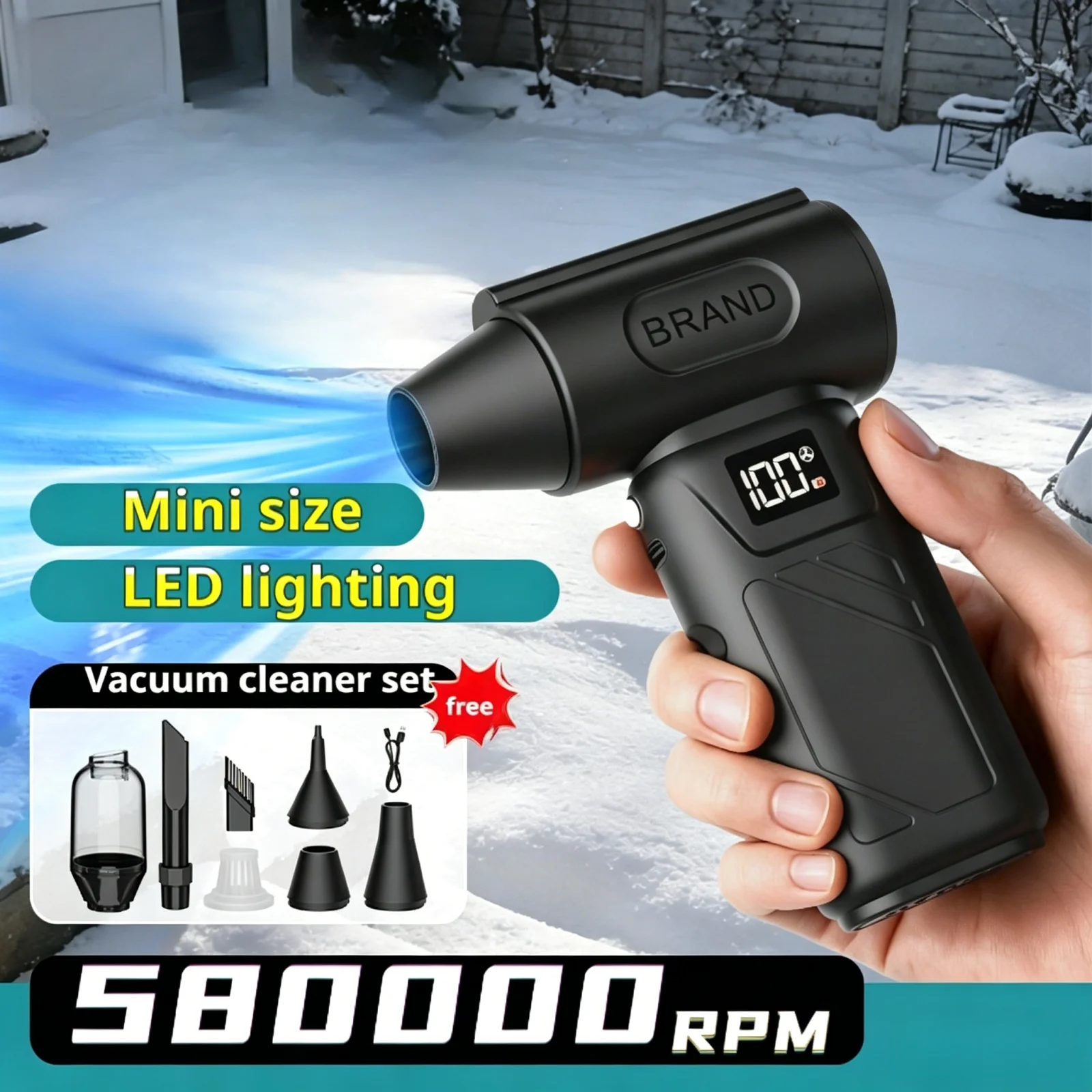 Snow blower Turbo Fan Jet 580000RPM Turbo Jet Blower Brushless Vacuum Cleaner Blower For Car/Home Cleaning Air Duster Blower
Snow blower Turbo Fan Jet 580000RPM Turbo Jet Blower Brushless Vacuum Cleaner Blower For Car/Home Cleaning Air Duster Blower