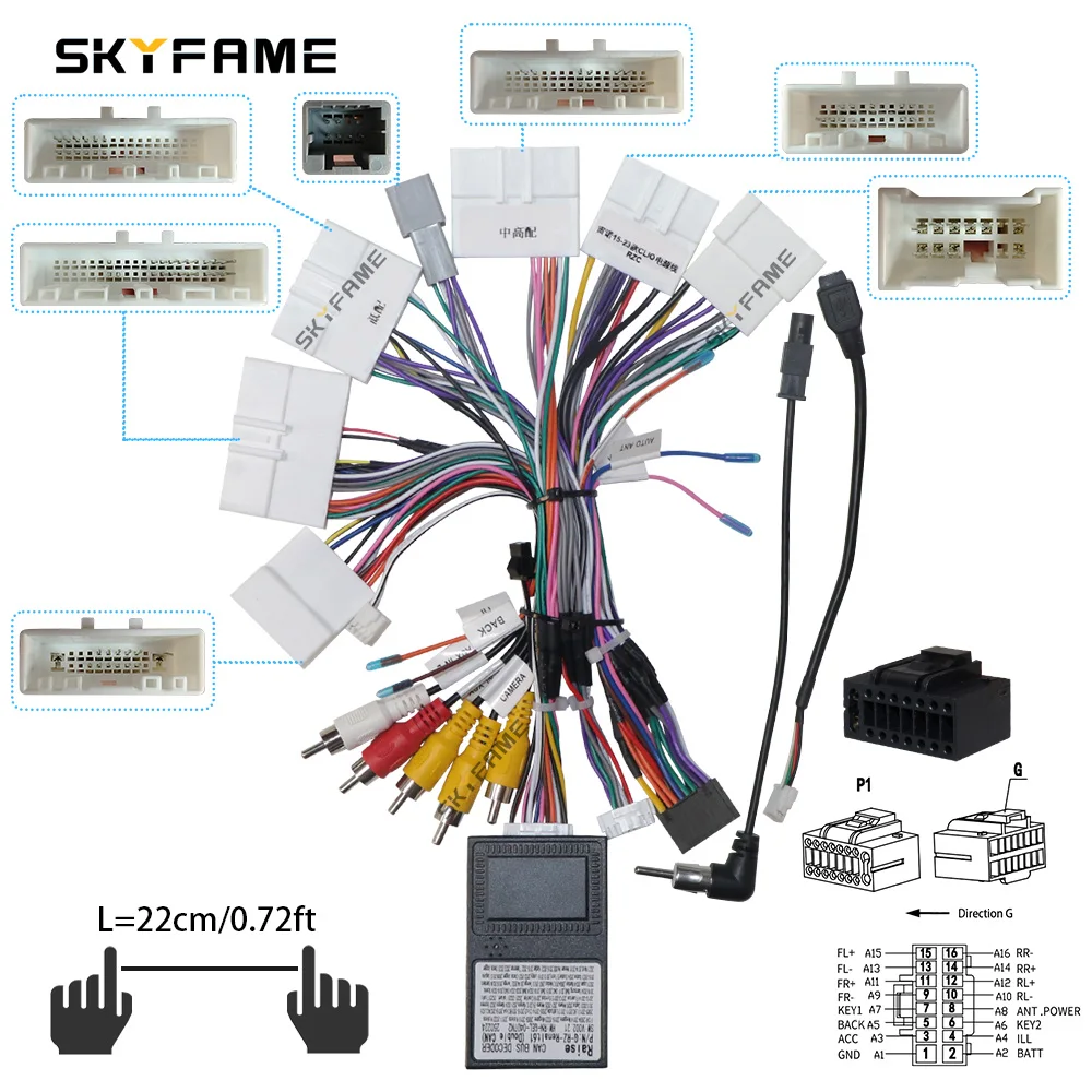 SKYFAME 16Pin Car Wiring Harness Adapter Canbus Box Decoder Android Radio Power Cable For Renault Clio Renault Clio Trafic
SKYFAME 16Pin Car Wiring Harness Adapter Canbus Box Decoder Android Radio Power Cable For Renault Clio Renault Clio Trafic