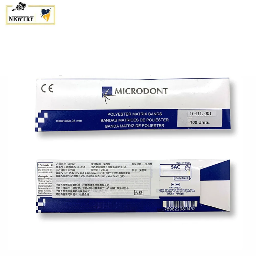 200Pcs Dental Polyester Matrix Bands MICRODONT Transparent Proximal Restoration Isolation Molding Tool With Retainer Clip Holder
200Pcs Dental Polyester Matrix Bands MICRODONT Transparent Proximal Restoration Isolation Molding Tool With Retainer Clip Holder