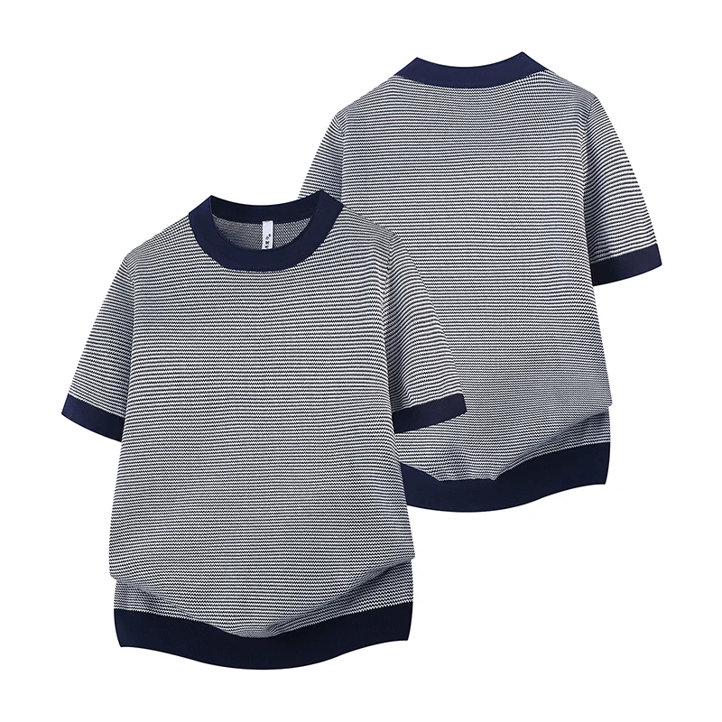 Korea Fashion Striped Men's T-Shirt Simple Comfort O-Neck Short-Sleeve Breathable Color-Blocked Casual Outdoor-Homewear Tops
Korea Fashion Striped Men's T-Shirt Simple Comfort O-Neck Short-Sleeve Breathable Color-Blocked Casual Outdoor-Homewear Tops