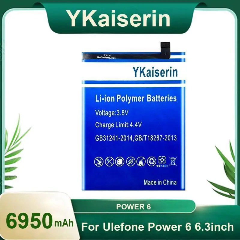 For Ulefone Power 6 6.3Inch Mobile Phone Battery 6950Mah Portable High-Performance
For Ulefone Power 6 6.3Inch Mobile Phone Battery 6950Mah Portable High-Performance