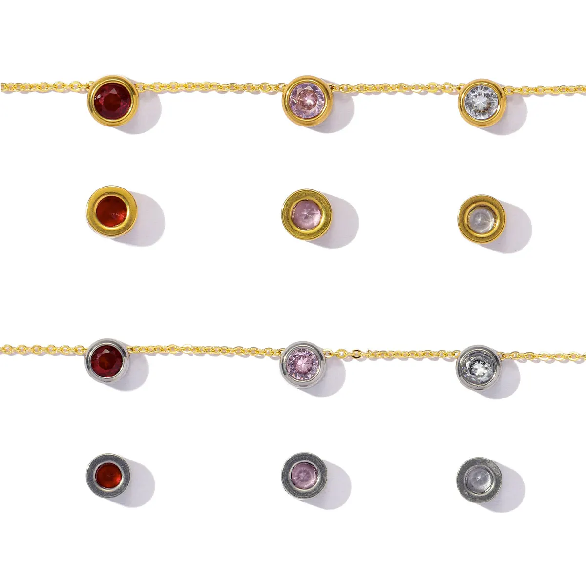 10Pcs/Lot Stainless Steel Glass Stone Charms Round Small Beads For DIY Making Bracelet Necklace Jewelry Accessory Wholesale
10Pcs/Lot Stainless Steel Glass Stone Charms Round Small Beads For DIY Making Bracelet Necklace Jewelry Accessory Wholesale