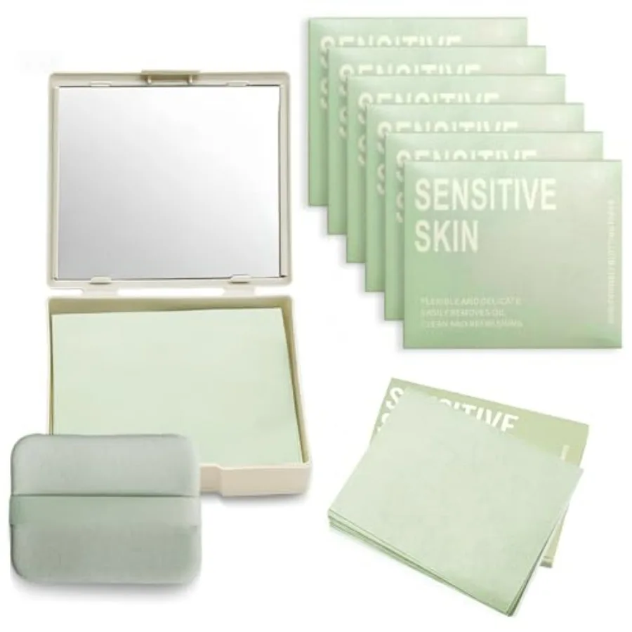 700 Pcs Oil Blotting Sheets with Mirror and Puff, Blotting Compact Papers for Your Face, Natural Oil Control Absorbing Sheets f
700 Pcs Oil Blotting Sheets with Mirror and Puff, Blotting Compact Papers for Your Face, Natural Oil Control Absorbing Sheets f