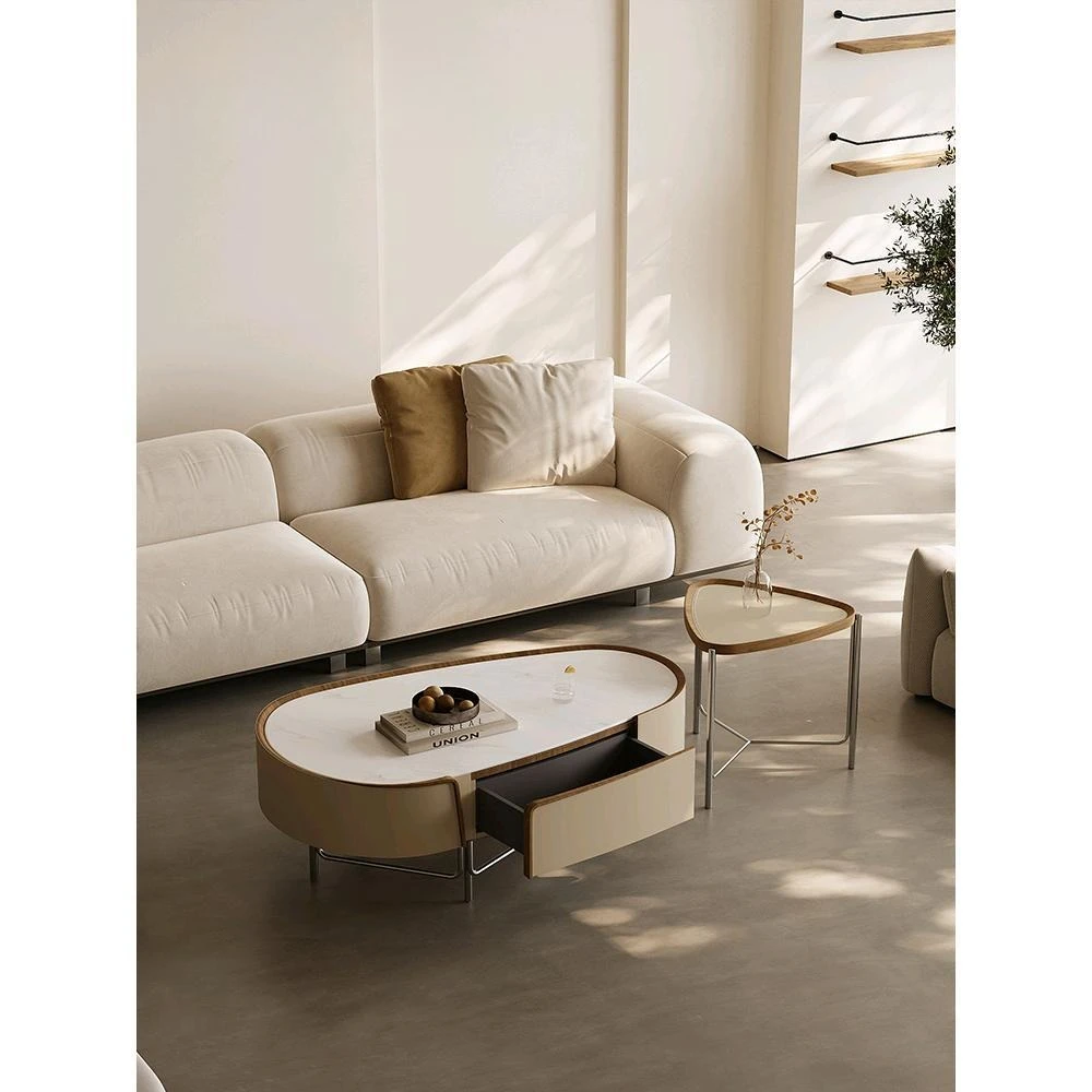 Light luxury minimalist high-end saddle leather coffee table creative living room home high and low combination table
Light luxury minimalist high-end saddle leather coffee table creative living room home high and low combination table