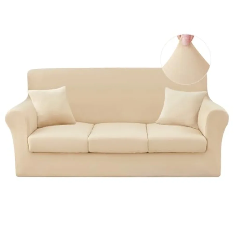 6 Pcs Stretch Sofa Cover Couch Cover, Sofa Slipcover with 3 Separate Cushion Cover, Washable Furniture Protector for Living Roo
6 Pcs Stretch Sofa Cover Couch Cover, Sofa Slipcover with 3 Separate Cushion Cover, Washable Furniture Protector for Living Roo
