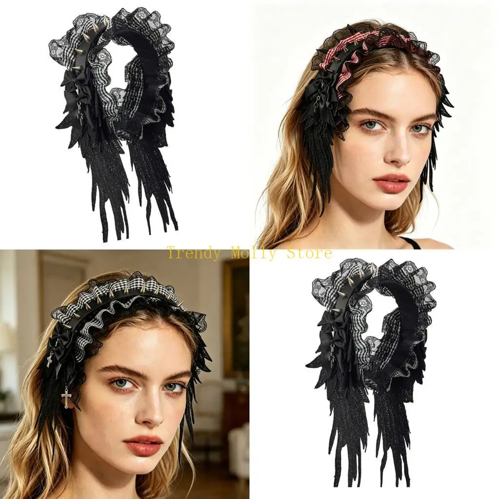 N5KB Trendy Gothic Angel Wing Headband Headpiece For Parties And Daily Wear
N5KB Trendy Gothic Angel Wing Headband Headpiece For Parties And Daily Wear