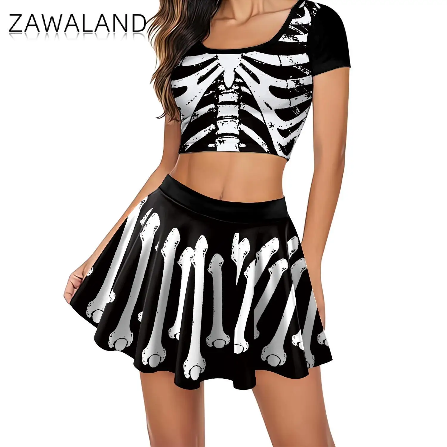 Halloween Evil Skeleton Print Dresses Woman Holiday Outfits All Saints' Day 3D Print Skull Cosplay Costumes Tee Short Skirt
Halloween Evil Skeleton Print Dresses Woman Holiday Outfits All Saints' Day 3D Print Skull Cosplay Costumes Tee Short Skirt
