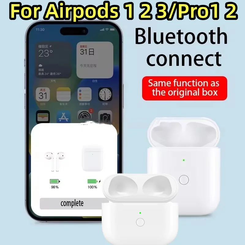 Replacement Original Charging Box for Airpods Pro 1/2/3 Bluetooth Earphone 680mAh Battery Charger Case with LED Indicator Light
Replacement Original Charging Box for Airpods Pro 1/2/3 Bluetooth Earphone 680mAh Battery Charger Case with LED Indicator Light