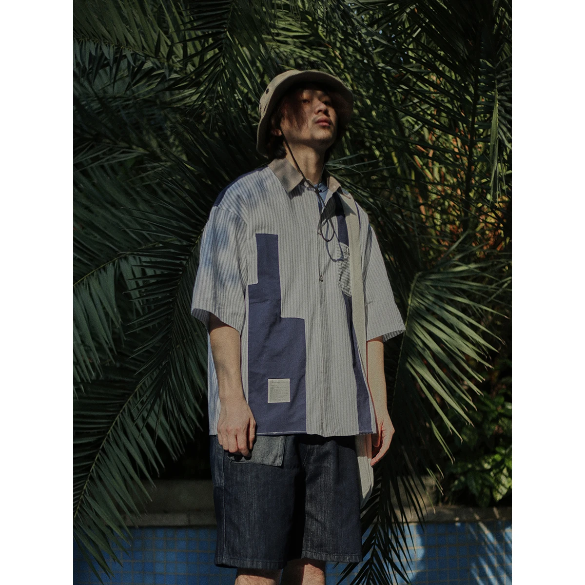 Loose Short Sleeve Men's Casual Shirt Summer Youth Trendy Patchwork Striped Color Block Japanese Style Fashionable Daily Wear
Loose Short Sleeve Men's Casual Shirt Summer Youth Trendy Patchwork Striped Color Block Japanese Style Fashionable Daily Wear