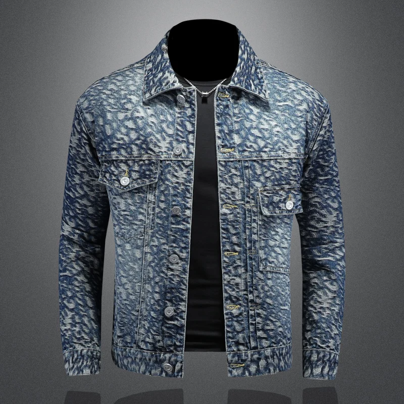 Casual Fashionable Men's Denim Jacket Spring Autumn New Style Multi-Pocket Leopard Print Trendy Top Outerwear Coat
Casual Fashionable Men's Denim Jacket Spring Autumn New Style Multi-Pocket Leopard Print Trendy Top Outerwear Coat