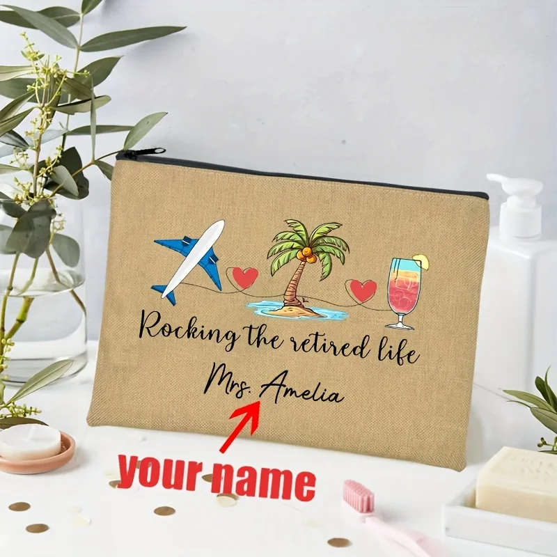 Custom Name Rocking the Retired Life Canvas Makeup Bag Lightweight Cosmetic Case with Design Travel Toiletry Personalized Pouch
Custom Name Rocking the Retired Life Canvas Makeup Bag Lightweight Cosmetic Case with Design Travel Toiletry Personalized Pouch