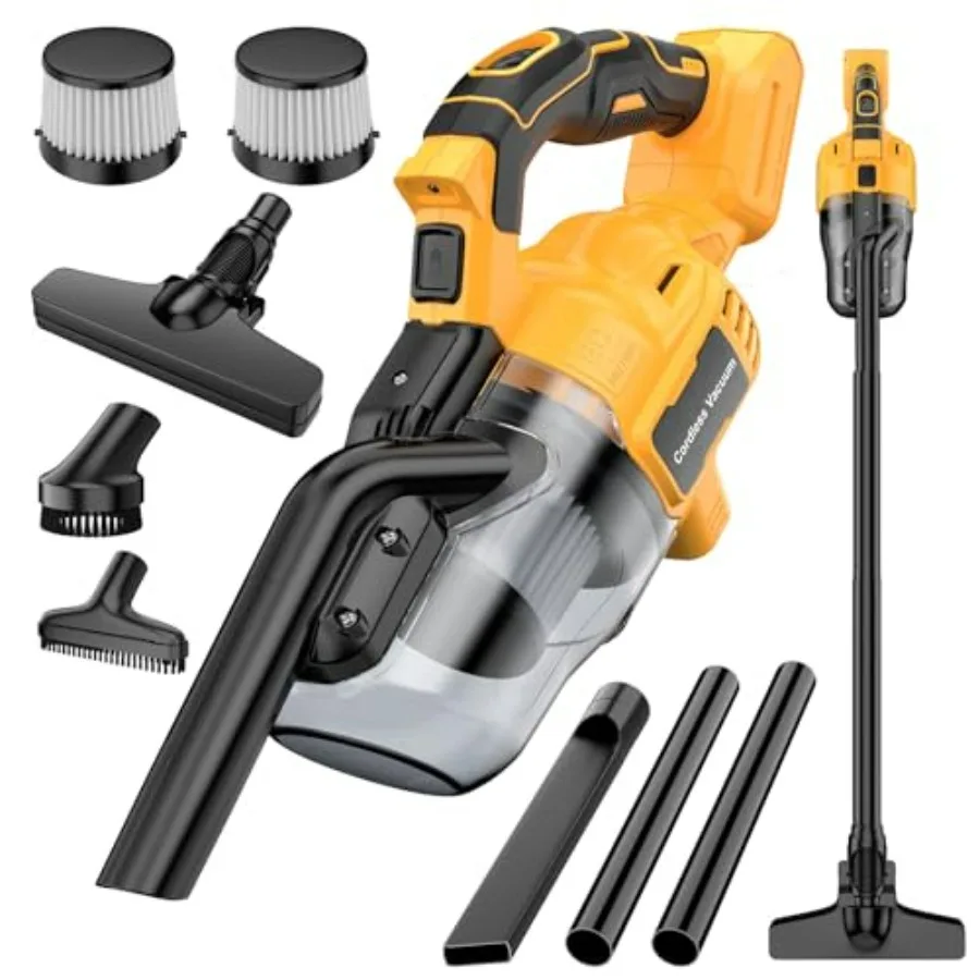 Cordless Vacuum Cleaner for De-Walt 20V Battery, Handheld Electric Vacuum with Powerful Suction, 5 in 1 Hand Vacuum with 2 HEPA
Cordless Vacuum Cleaner for De-Walt 20V Battery, Handheld Electric Vacuum with Powerful Suction, 5 in 1 Hand Vacuum with 2 HEPA