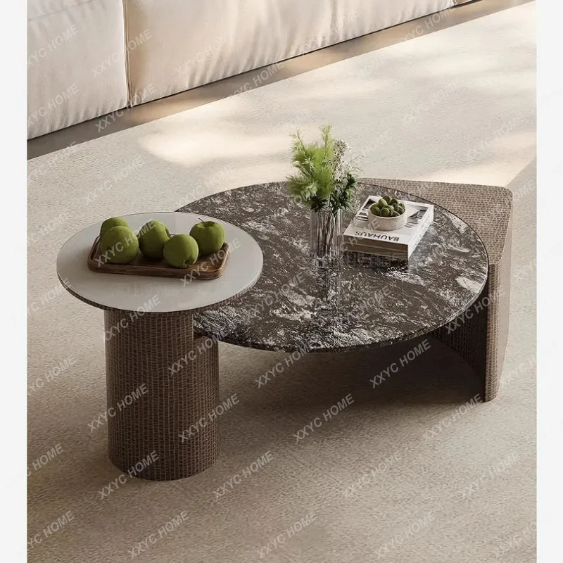 D178 Minimalist Coffee Table Home Living Room Small Apartment Marble round Silent Style Tempered Glass Art
D178 Minimalist Coffee Table Home Living Room Small Apartment Marble round Silent Style Tempered Glass Art