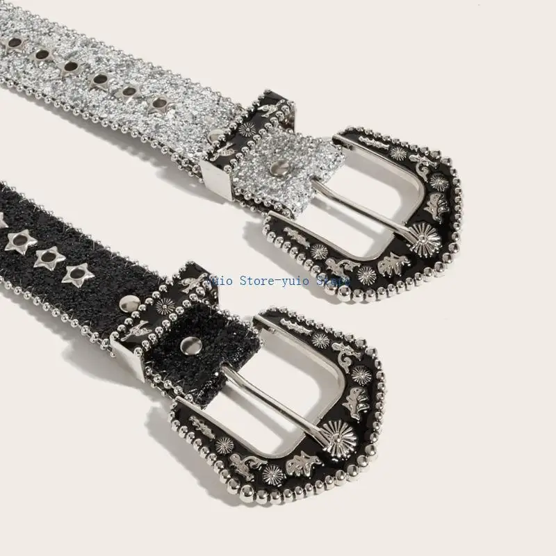 X7XB 2000s Hot Girl Belt for Adult Unisex Sequined Waistband All Matching Shining Waist Belt Western Pants Belt Waist Ornament
X7XB 2000s Hot Girl Belt for Adult Unisex Sequined Waistband All Matching Shining Waist Belt Western Pants Belt Waist Ornament