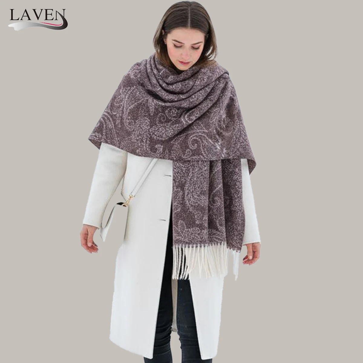 Жаккардовый шарф из пашмины с узором пейсли, шаль с кисточками, женские зимние теплые шарфы, модные длинные накидки, накидка большого размера, толстое одеяло, глушитель
Жаккардовый шарф из пашмины с узором пейсли, шаль с кисточками, женские зимние теплые шарфы, модные длинные накидки, накидка большого размера, толстое одеяло, глушитель