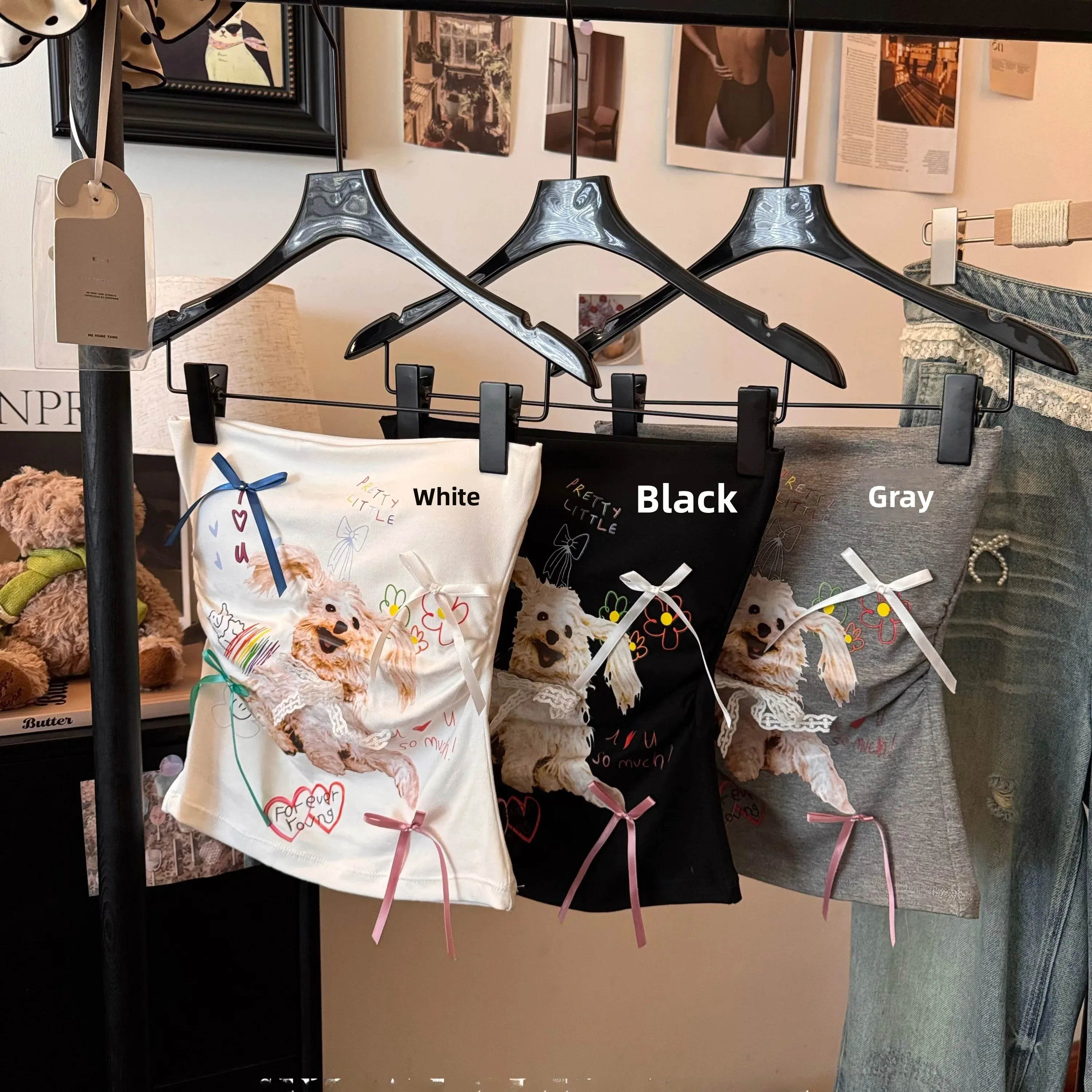 Summer New Style Dog Print Halter Vest Women's Self-Keeping Item Spicy Sweet Outwear Top Korean Style Slim Fit Short Length
Summer New Style Dog Print Halter Vest Women's Self-Keeping Item Spicy Sweet Outwear Top Korean Style Slim Fit Short Length