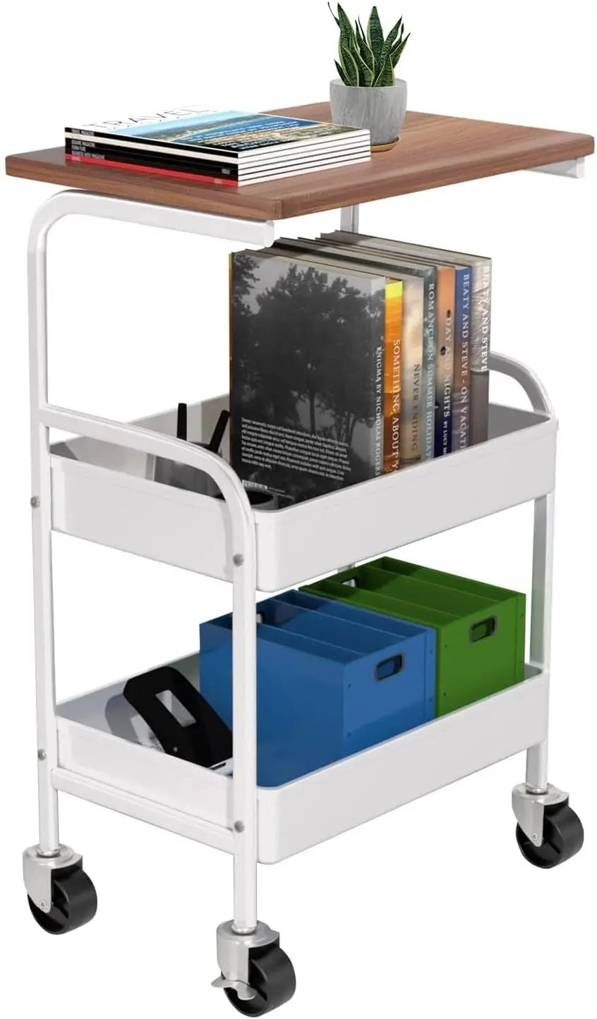 3-Tier Rolling Cart with Wooden Tabletop, Lockable Wheels Storage Organizer for Kitchen Office Bedroom
3-Tier Rolling Cart with Wooden Tabletop, Lockable Wheels Storage Organizer for Kitchen Office Bedroom