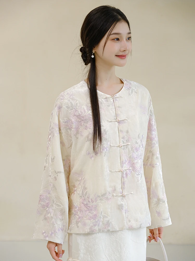 New Chinese Sle Heavy Embroidery Velvet Jaet Women's Autumn Winter Faionable Ele Velour Outerwear Traditional Natio...
New Chinese Sle Heavy Embroidery Velvet Jaet Women's Autumn Winter Faionable Ele Velour Outerwear Traditional Natio...